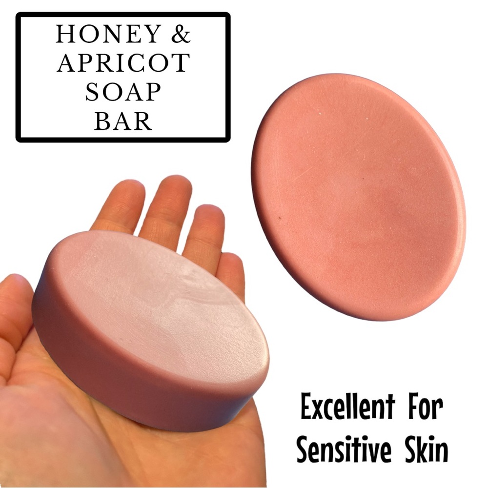 2 Bars, Honey Apricot Soap, Handmade, Gift Set ( PRICE IS FIRM ) Oval Shaped
